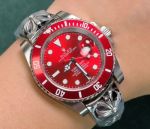 BOBO Factory Rolex Stainless Steel Automatic Movement Red watch